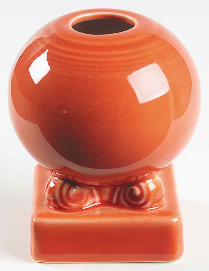 Fiesta Persimmon (Intro 1989) Bulb Candleholder by Homer Laughlin -1