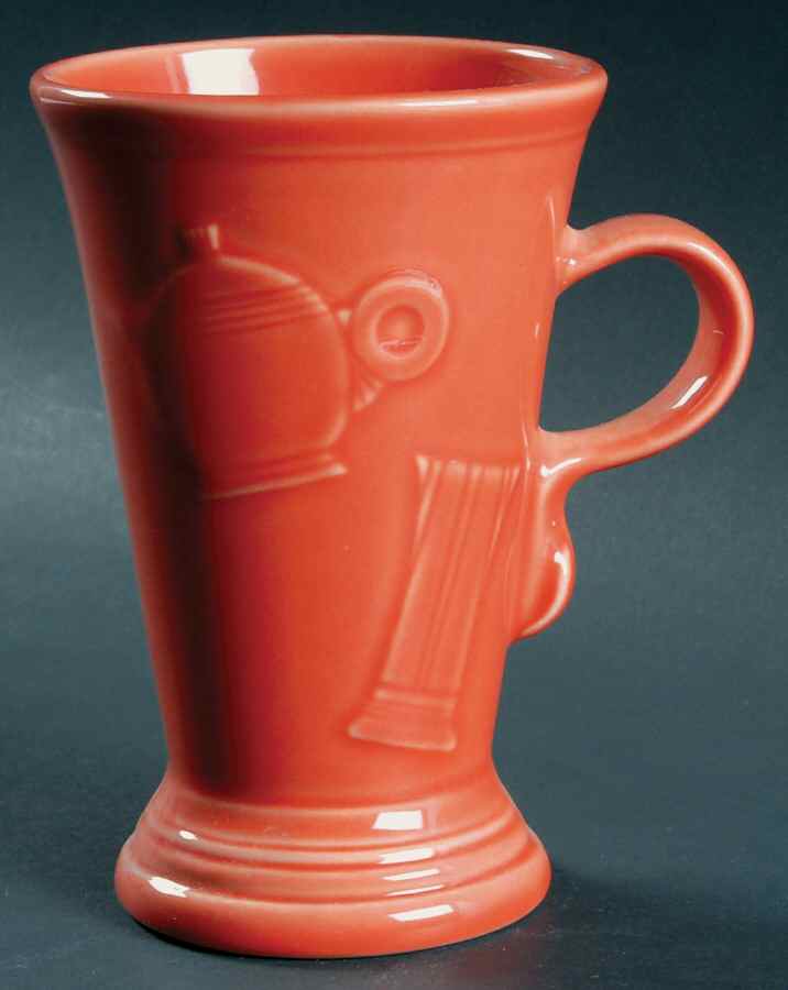Fiesta Persimmon (Intro 1989) Pedestal Mug by Homer Laughlin -1