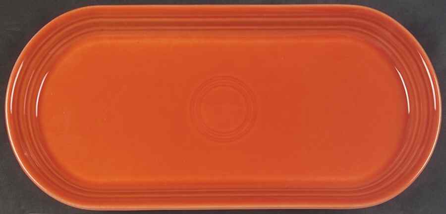 Fiesta Persimmon (Intro 1989) Bread Tray by Homer Laughlin -1