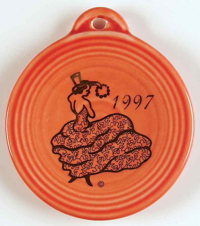 Fiesta Persimmon (Intro 1989) Ornament by Homer Laughlin -1