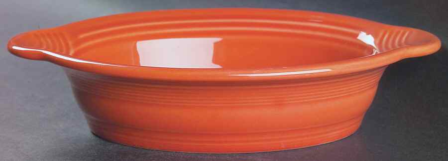 Fiesta Persimmon (Intro 1989) Open Individual Casserole by Homer Laughlin -1