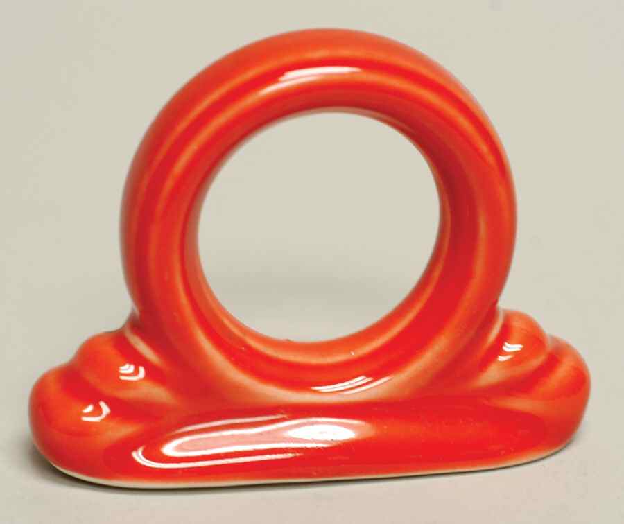 Fiesta Persimmon (Intro 1989) Napkin Ring by Homer Laughlin -1