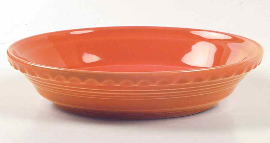 Fiesta Persimmon (Intro 1989) 6" Pie Baking Plate by Homer Laughlin -1
