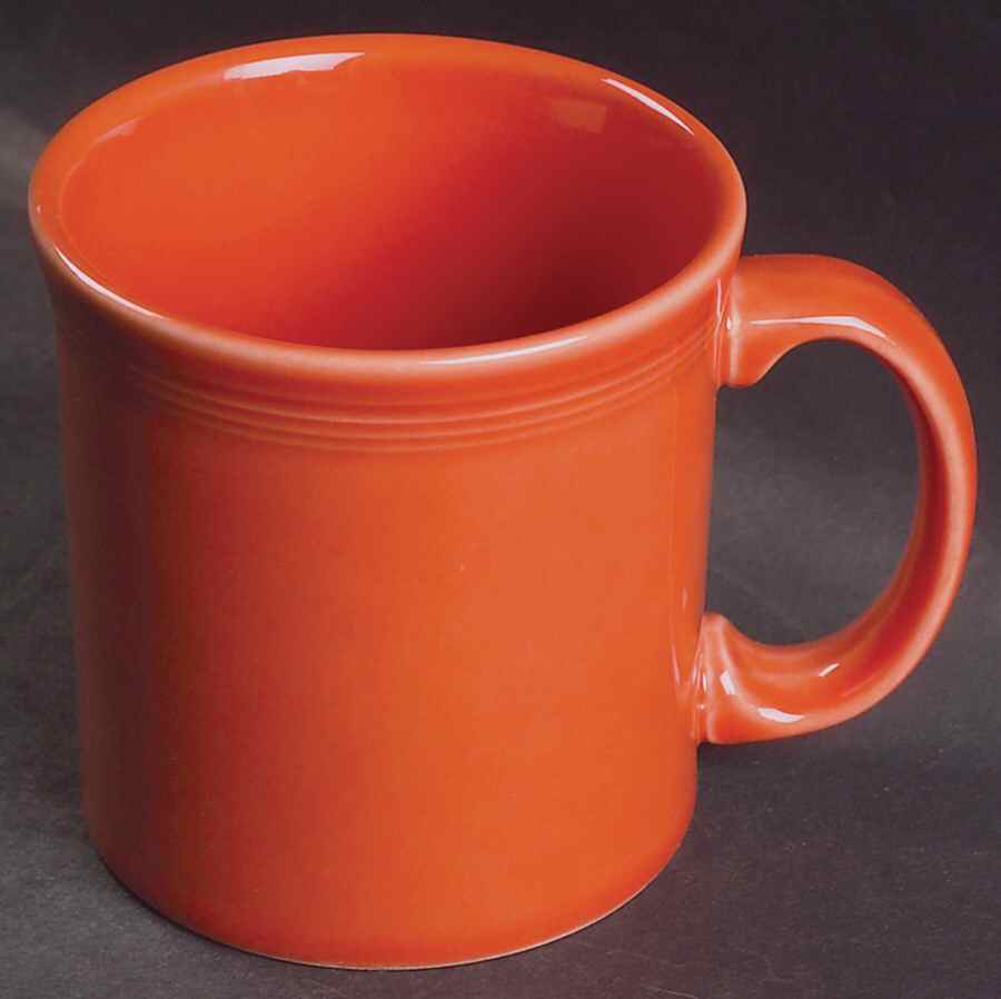 Fiesta Persimmon (Intro 1989) 12 Oz Java Mug by Homer Laughlin -1