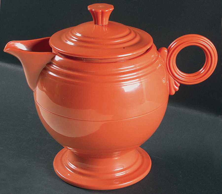 Fiesta Persimmon (Intro 1989) Plastic Thermos/Carafe & Lid by Homer Laughlin -1