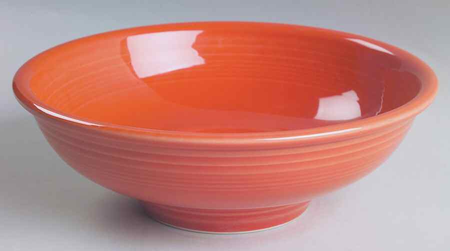 Fiesta Persimmon (Intro 1989) Pedestal Bowl by Homer Laughlin -1