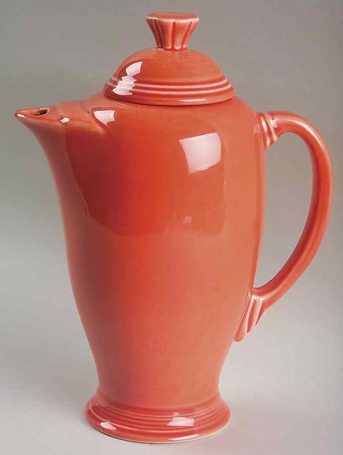 Fiesta Persimmon (Intro 1989) Coffee Pot & Lid by Homer Laughlin -1