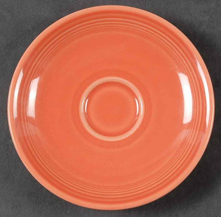 Fiesta Persimmon (Intro 1989) Saucer for Demitasse Cup by Homer Laughlin -1