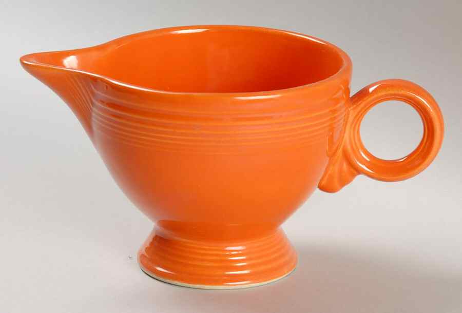 Fiesta Red (Older) Ring Handle Creamer by Homer Laughlin -1