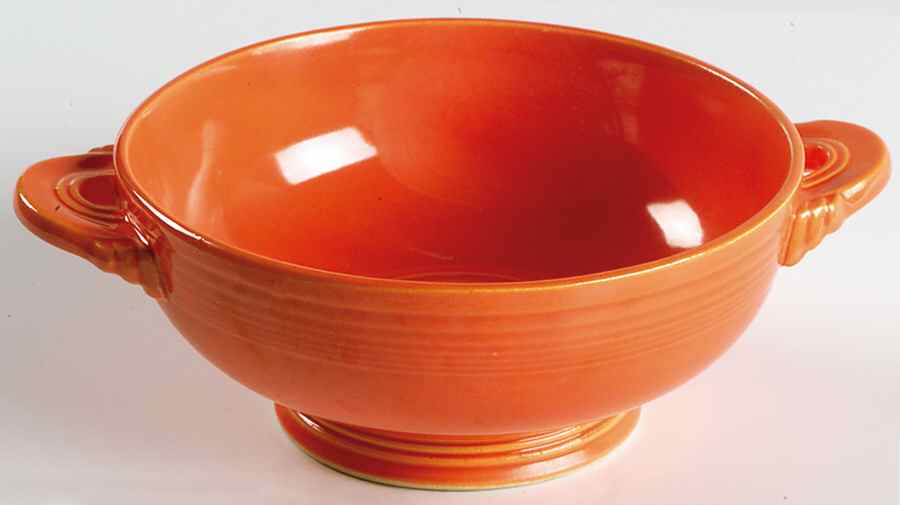 Fiesta Red (Older) Cream Soup Bowl by Homer Laughlin -1