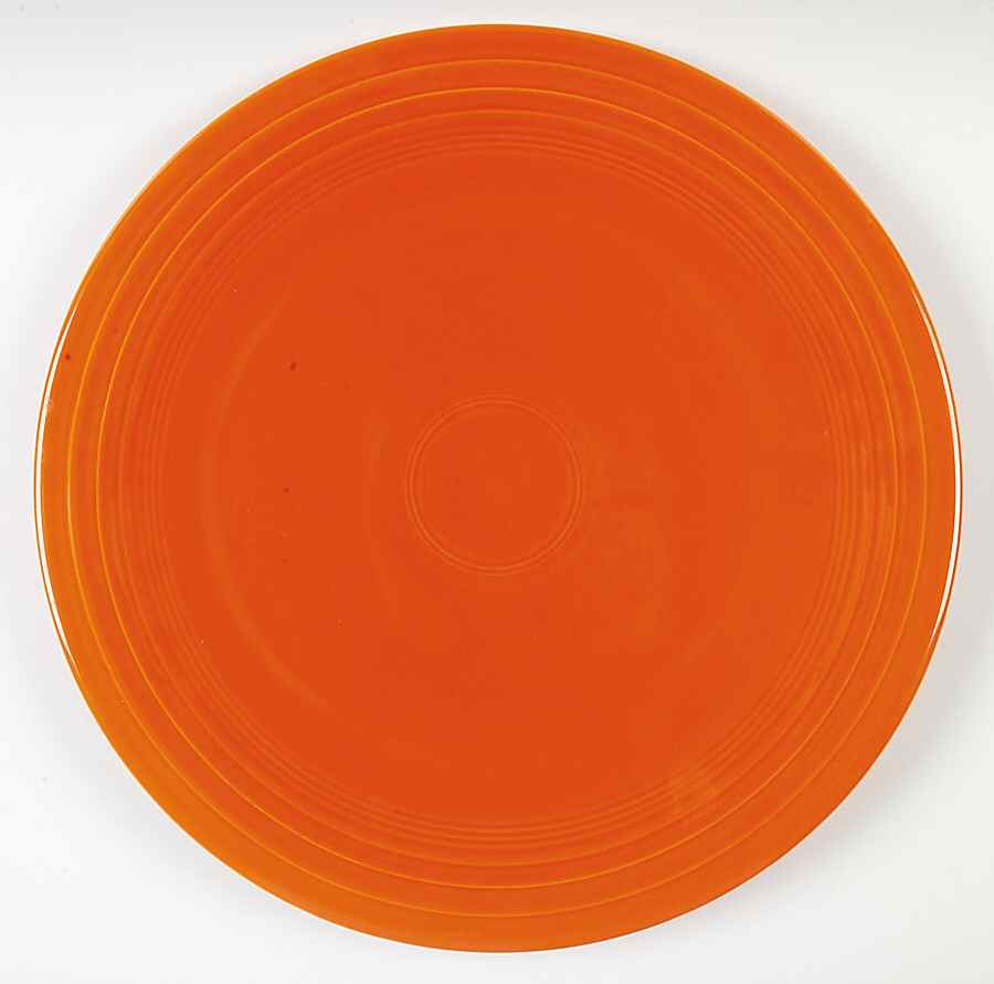 Fiesta Red (Older) 14" Chop Plate (Round Platter) by Homer Laughlin -1