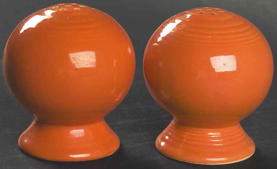 Fiesta Red (Older) Salt & Pepper Set by Homer Laughlin -1