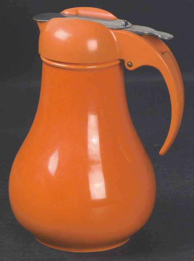 Fiesta Red (Older) Large Syrup with Lid by Homer Laughlin -1