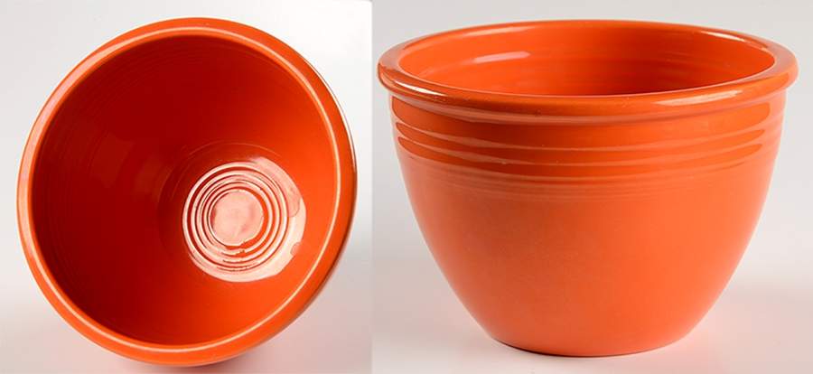 Fiesta Red (Older) 5 3/4" Nested Mixing Bowl w/Center Interior Rings by Homer Laughlin -1