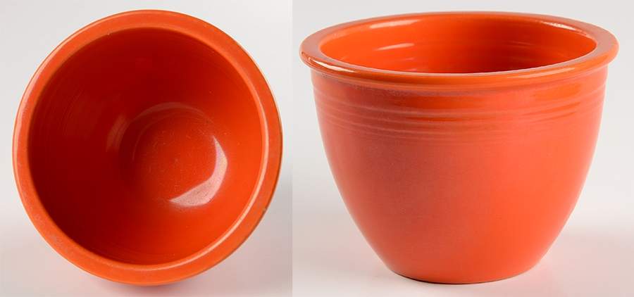 Fiesta Red (Older) 5" Nested Mixing Bowl w/No Center Interior Rings by Homer Laughlin -1