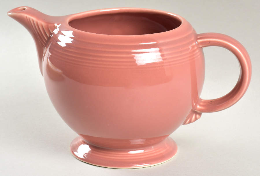 Fiesta Rose (Older) Teapot No Lid by Homer Laughlin -1