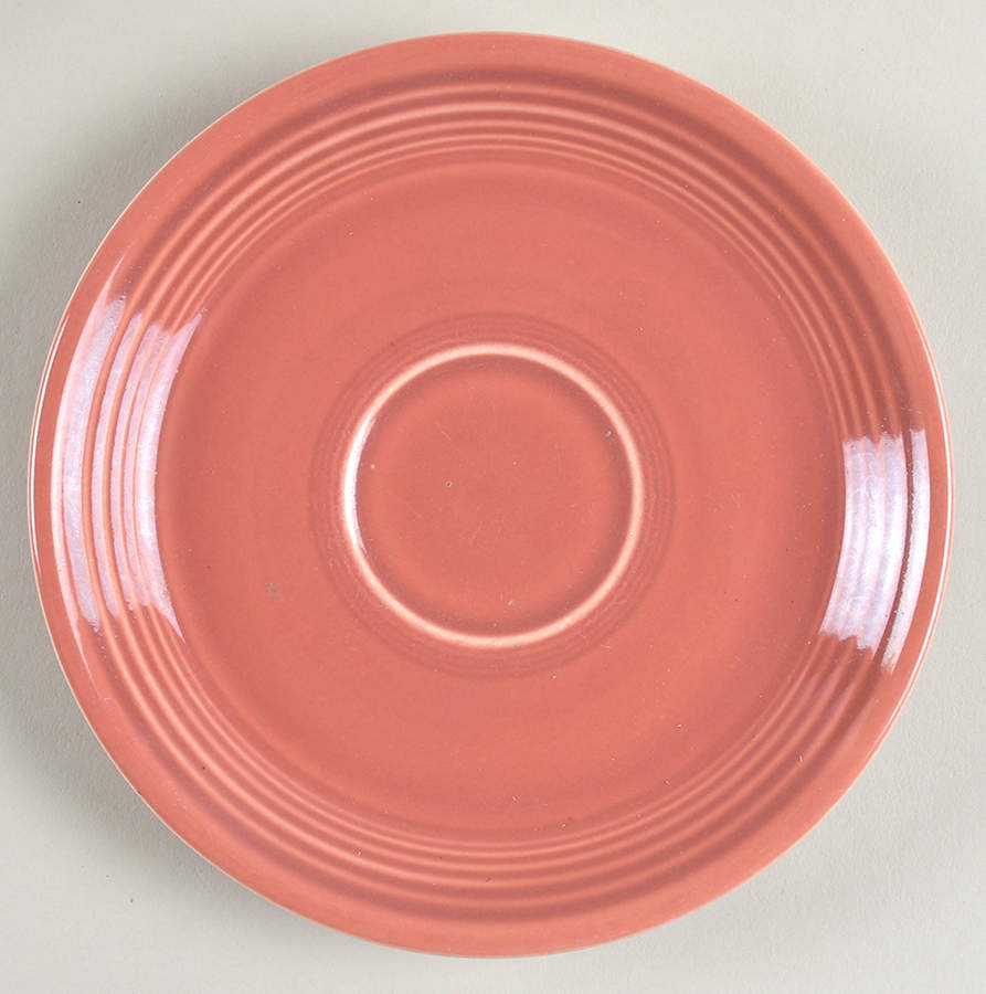 Fiesta Rose (Older) Saucer for Footed Cup by Homer Laughlin -1