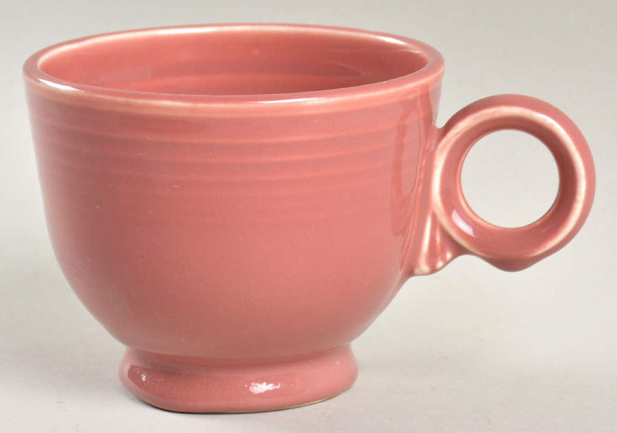 Fiesta Rose (Older) Footed Cup by Homer Laughlin -1