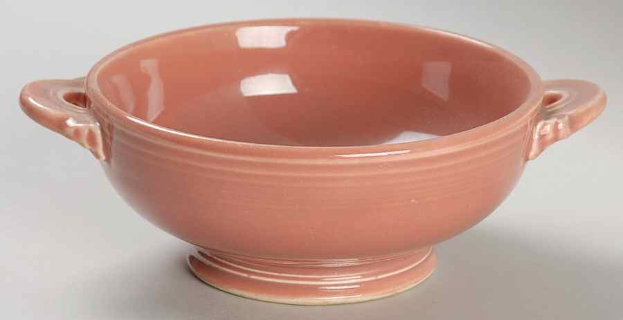Fiesta Rose (Older) Cream Soup Bowl by Homer Laughlin -1