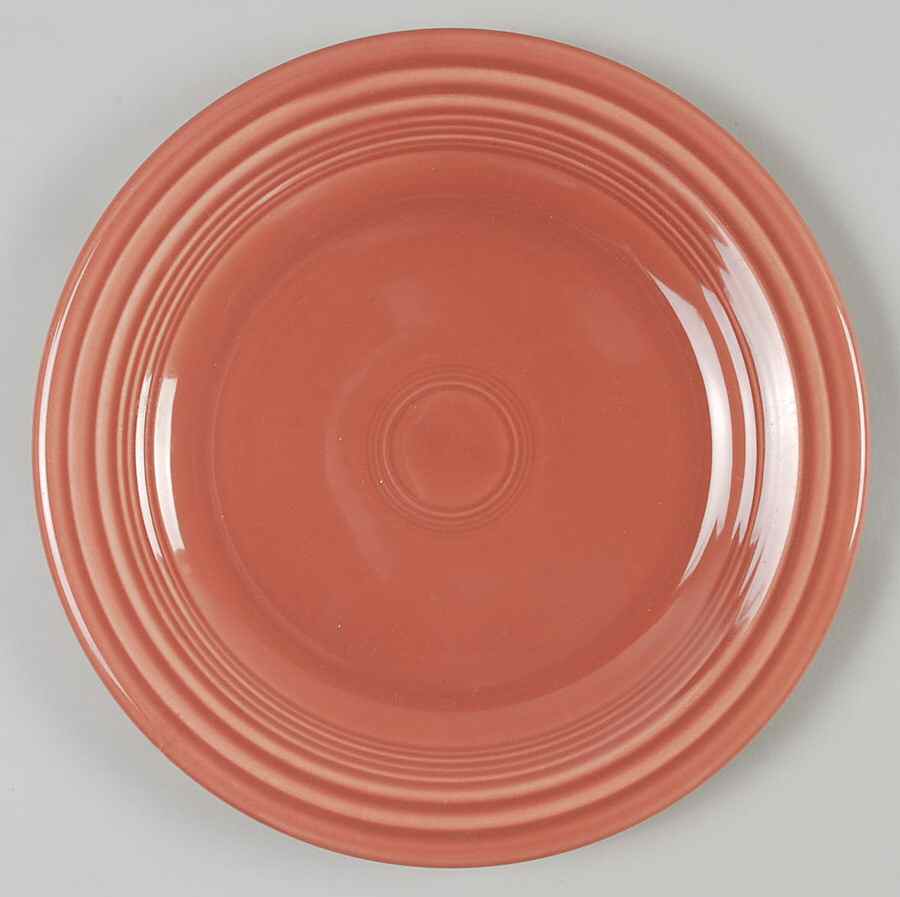 Fiesta Rose (Older) Dinner Plate by Homer Laughlin -1