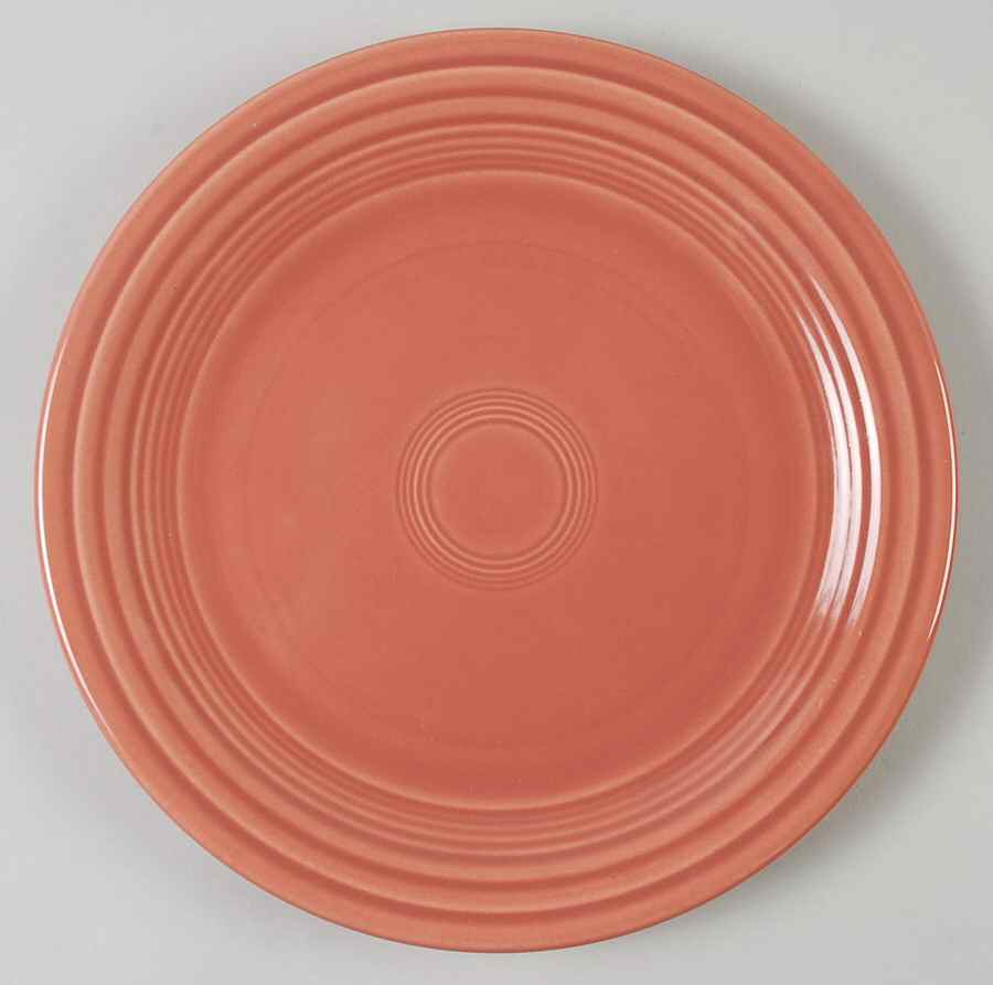 Fiesta Rose (Older) Luncheon Plate by Homer Laughlin -1
