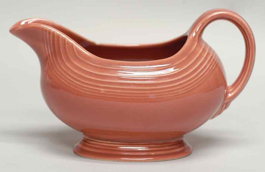Fiesta Rose (Older) Open Sauce Boat by Homer Laughlin -1