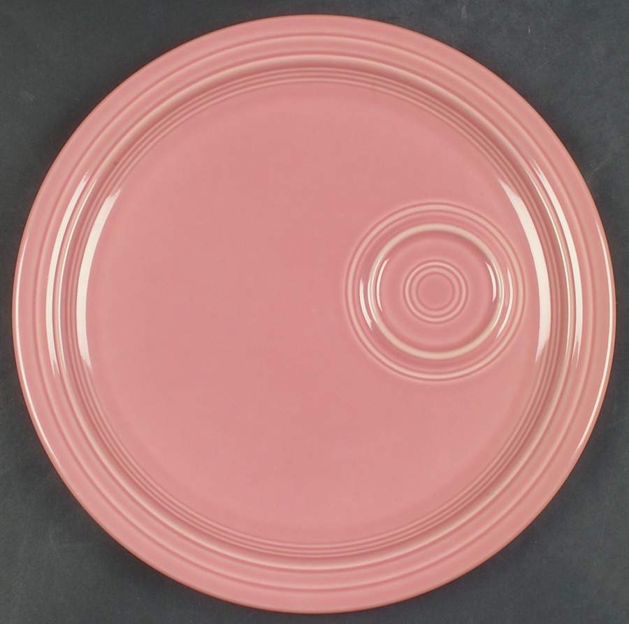 Fiesta Rose (Intro 1986) Snack Plate by Homer Laughlin -1