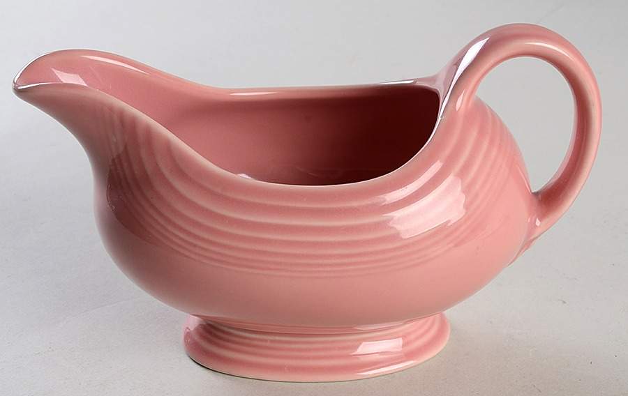 Fiesta Rose (Intro 1986) Open Sauce Boat by Homer Laughlin -1