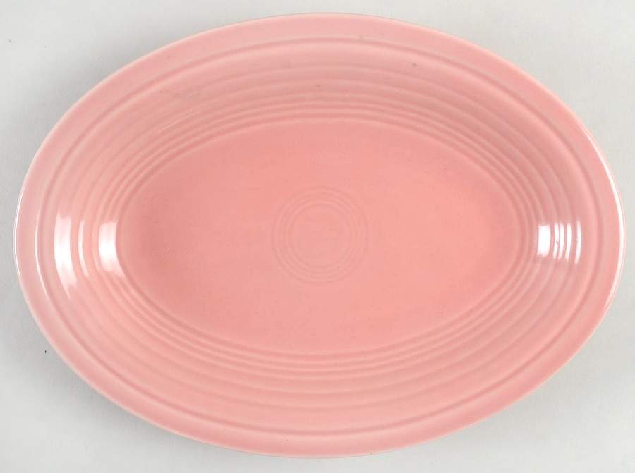 Fiesta Rose (Intro 1986) 9" Oval Serving Platter by Homer Laughlin -1