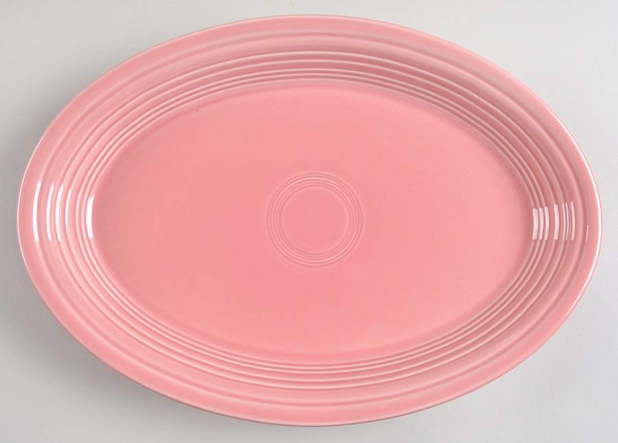 Fiesta Rose (Intro 1986) 13" Oval Serving Platter by Homer Laughlin -1