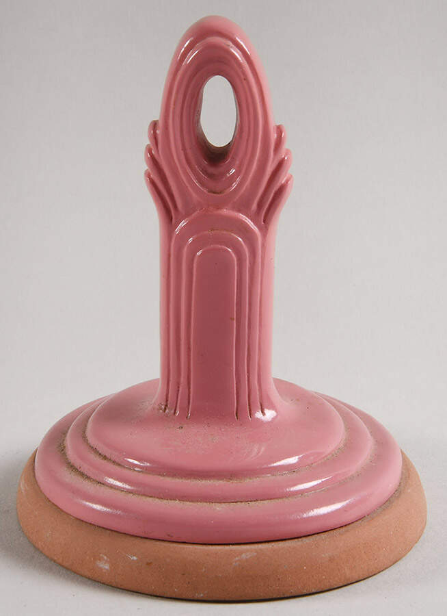 Fiesta Rose (Intro 1986) Cookie Press/Mold with Resin Handle by Homer Laughlin -1