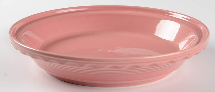 Fiesta Rose (Intro 1986) 10" Pie Baking Plate by Homer Laughlin -1