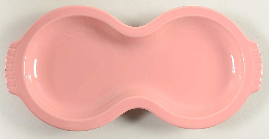 Fiesta Rose (Intro 1986) Tray for Creamer & Sugar with Lid by Homer Laughlin -1