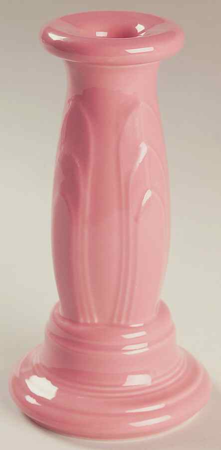 Fiesta Rose (Intro 1986) 6" Candlestick by Homer Laughlin -1