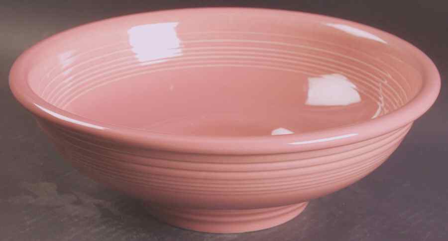 Fiesta Rose (Intro 1986) Pedestal Bowl by Homer Laughlin -1