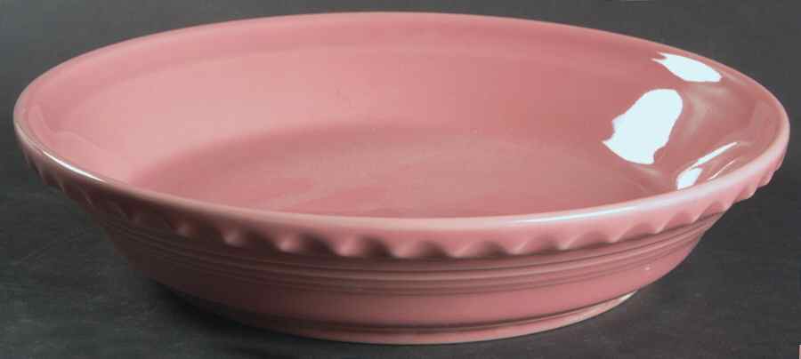 Fiesta Rose (Intro 1986) 8'' Pie Baking Plate by Homer Laughlin -1