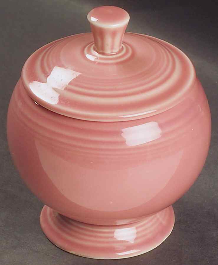 Fiesta Rose (Intro 1986) Individual Sugar Bowl & Lid by Homer Laughlin -1
