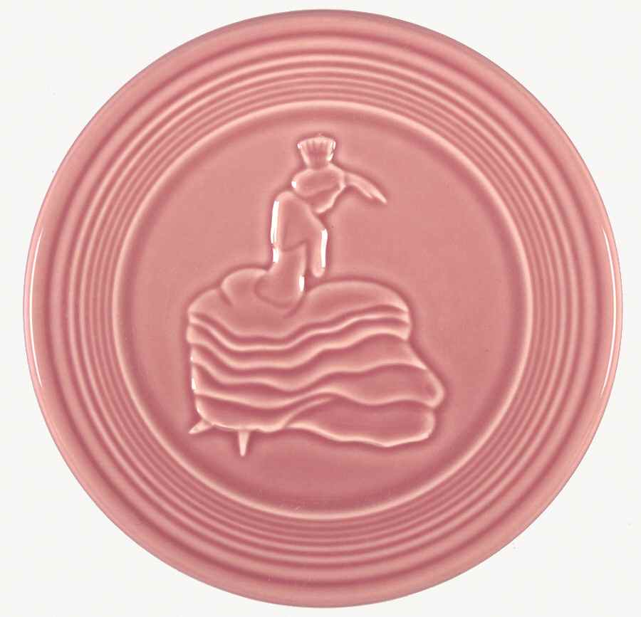 Fiesta Rose (Intro 1986) Trivet by Homer Laughlin -1