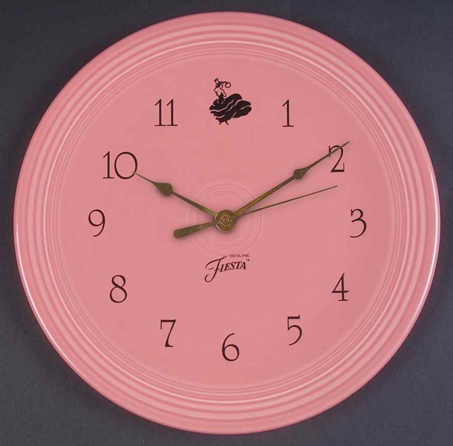 Fiesta Rose (Intro 1986) Clock Plate by Homer Laughlin -1