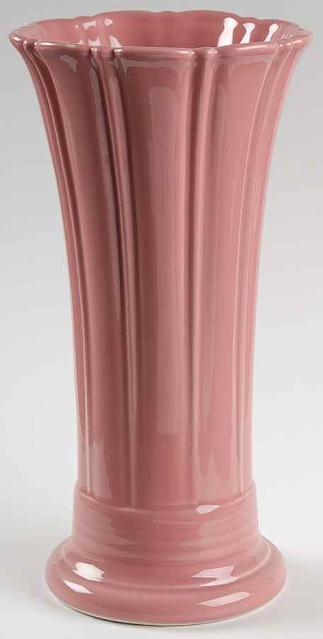 Fiesta Rose (Intro 1986) 9" Flared Vase by Homer Laughlin -1