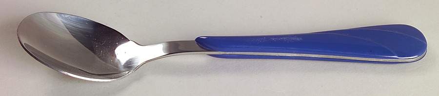 Fiesta Sapphire Blue (Intro 1996) Place/Oval Soup Spoon by Homer Laughlin -1