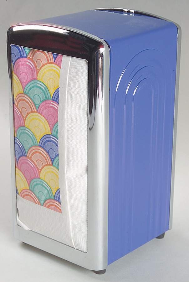 Fiesta Sapphire Blue (Intro 1996) Napkin Dispenser w/Napkins by Homer Laughlin -1