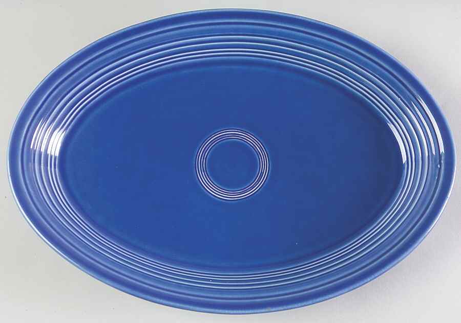 Fiesta Sapphire Blue (Intro 1996) 13" Oval Serving Platter by Homer Laughlin -1