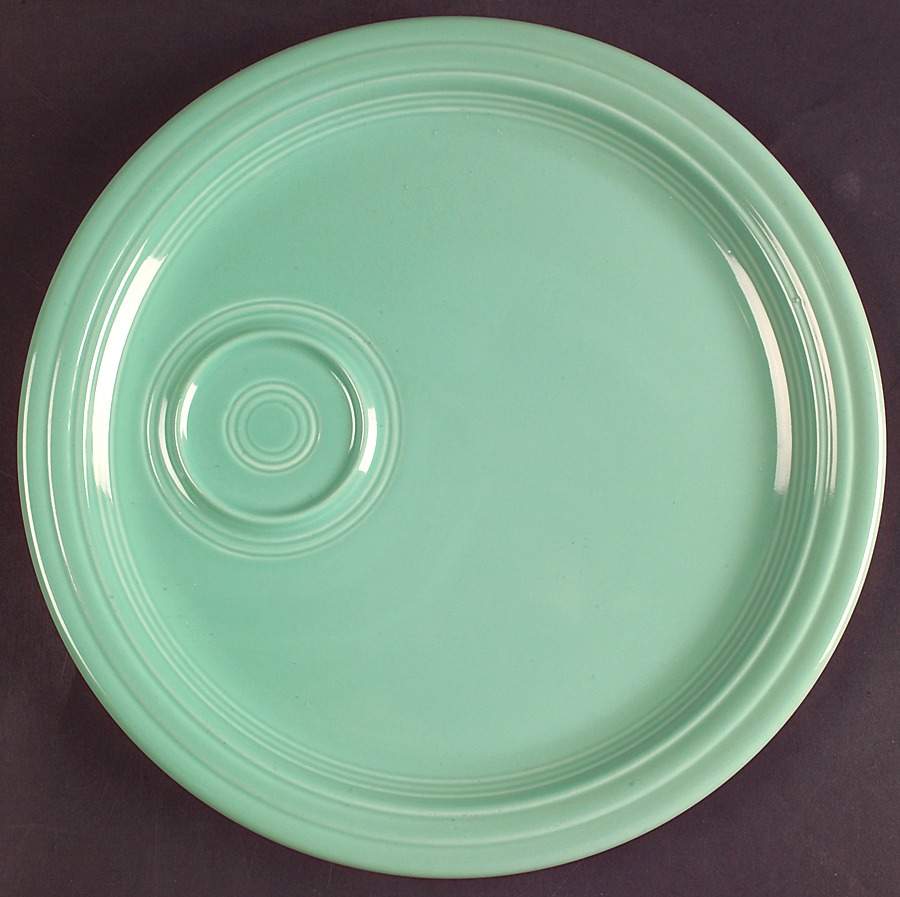 Fiesta Sea Mist Green (Intro 1989) Snack Plate by Homer Laughlin -1
