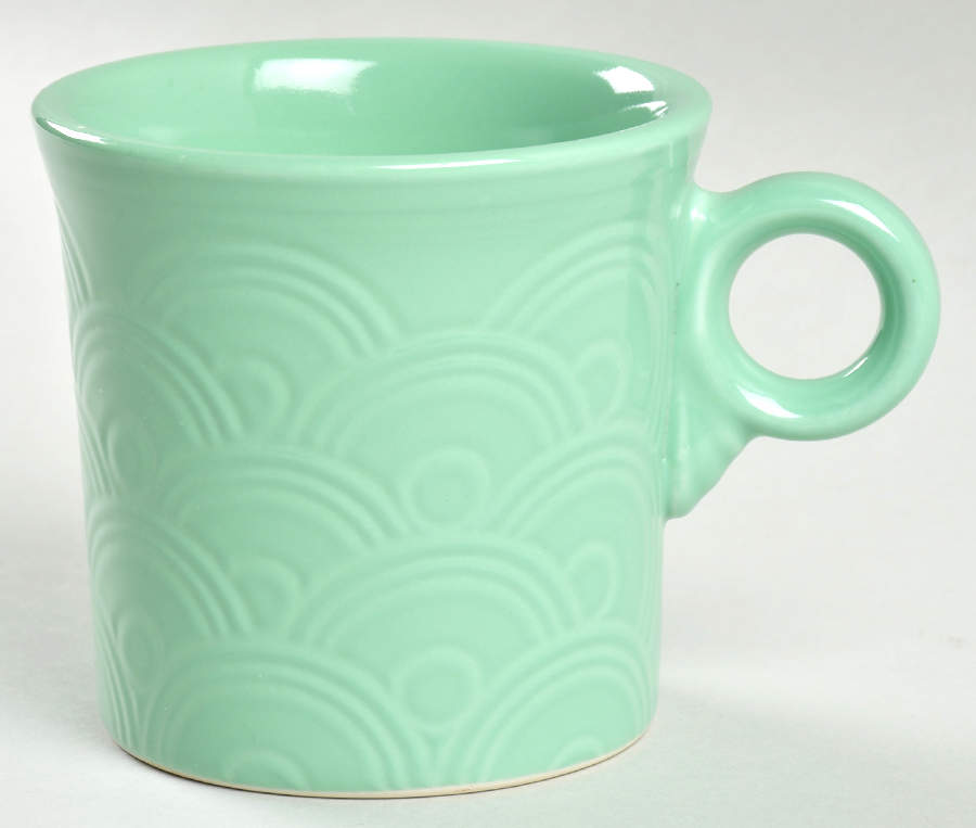 Fiesta Sea Mist Green (Intro 1989) Embossed Mug by Homer Laughlin -1