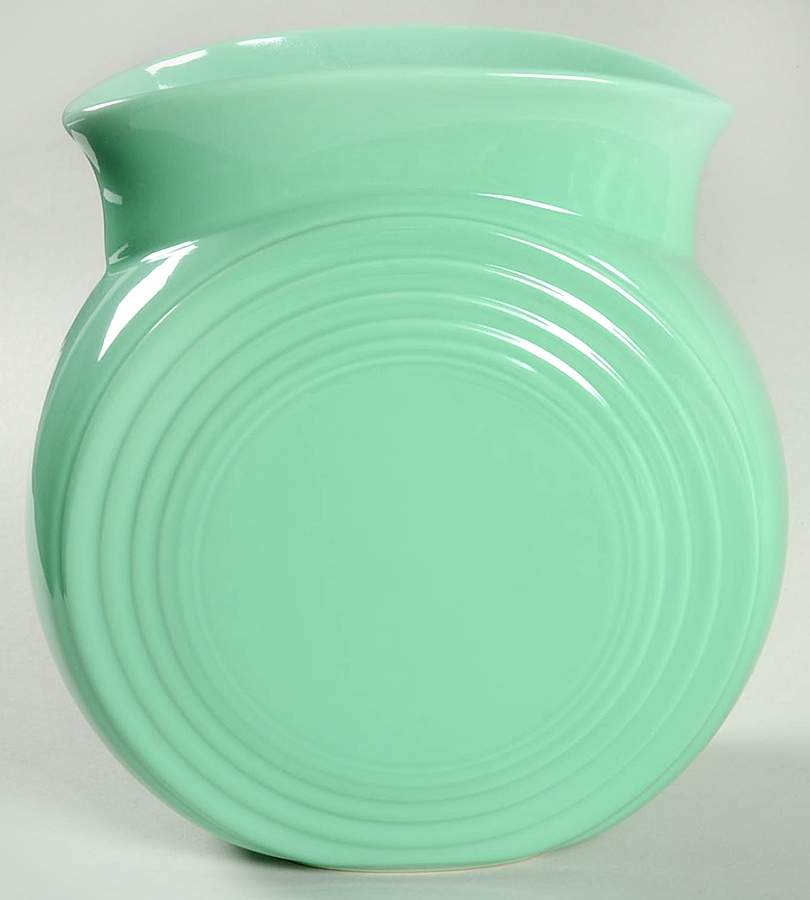 Fiesta Sea Mist Green (Intro 1989) 8" Disk Vase by Homer Laughlin -1