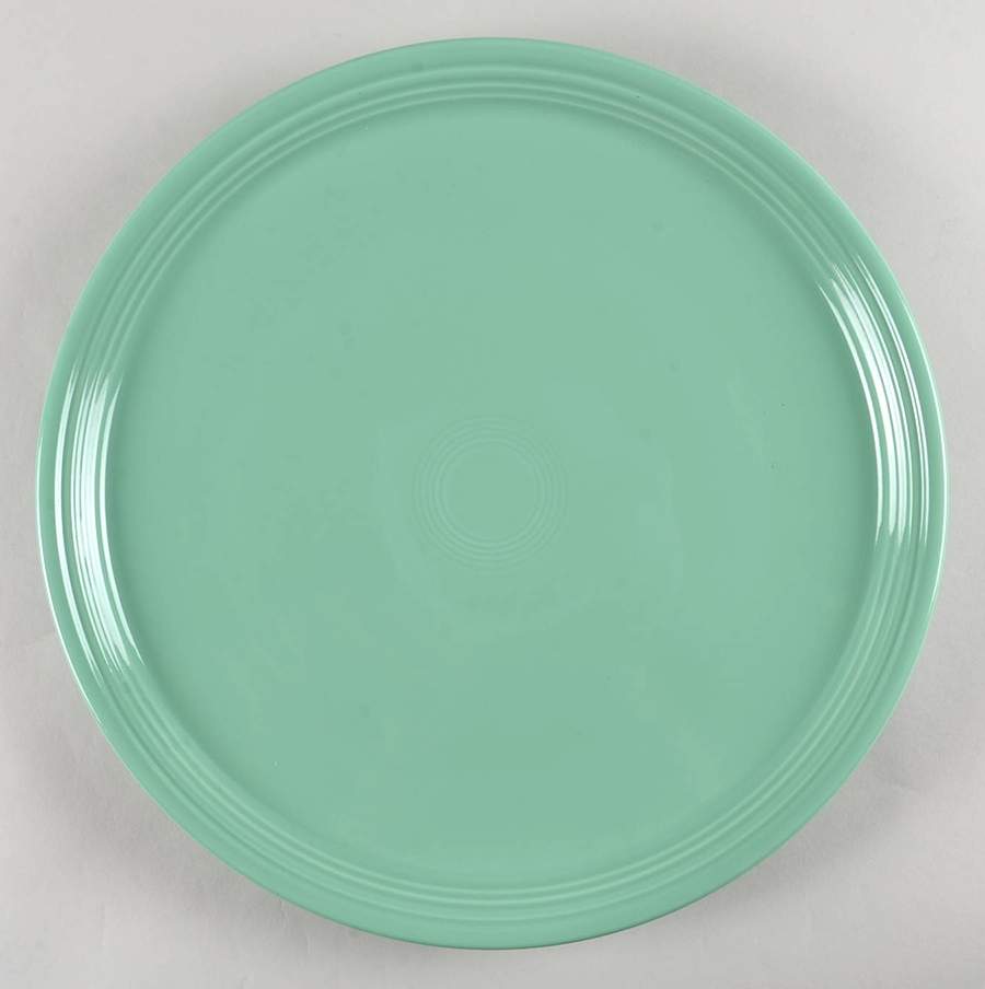 Fiesta Sea Mist Green (Intro 1989) 15" Pizza Tray by Homer Laughlin -1