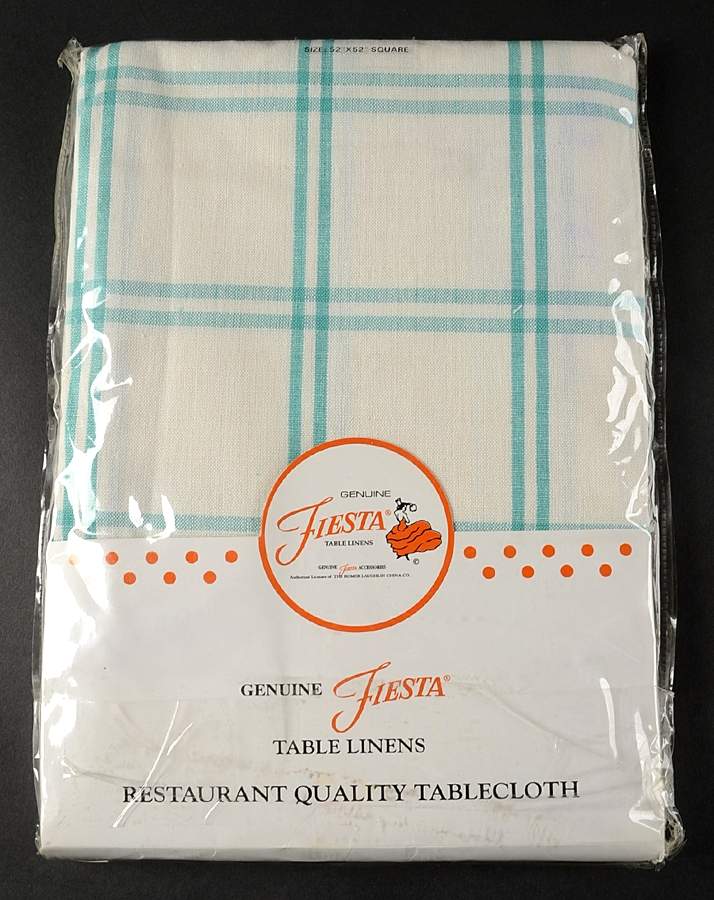 Fiesta Sea Mist Green (Intro 1989) 52" Square Tablecloth by Homer Laughlin -1