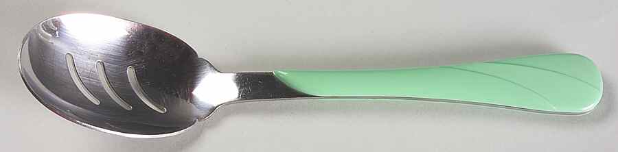 Fiesta Sea Mist Green (Intro 1989) Pierced Tablespoon (Serving Spoon) by Homer Laughlin -1