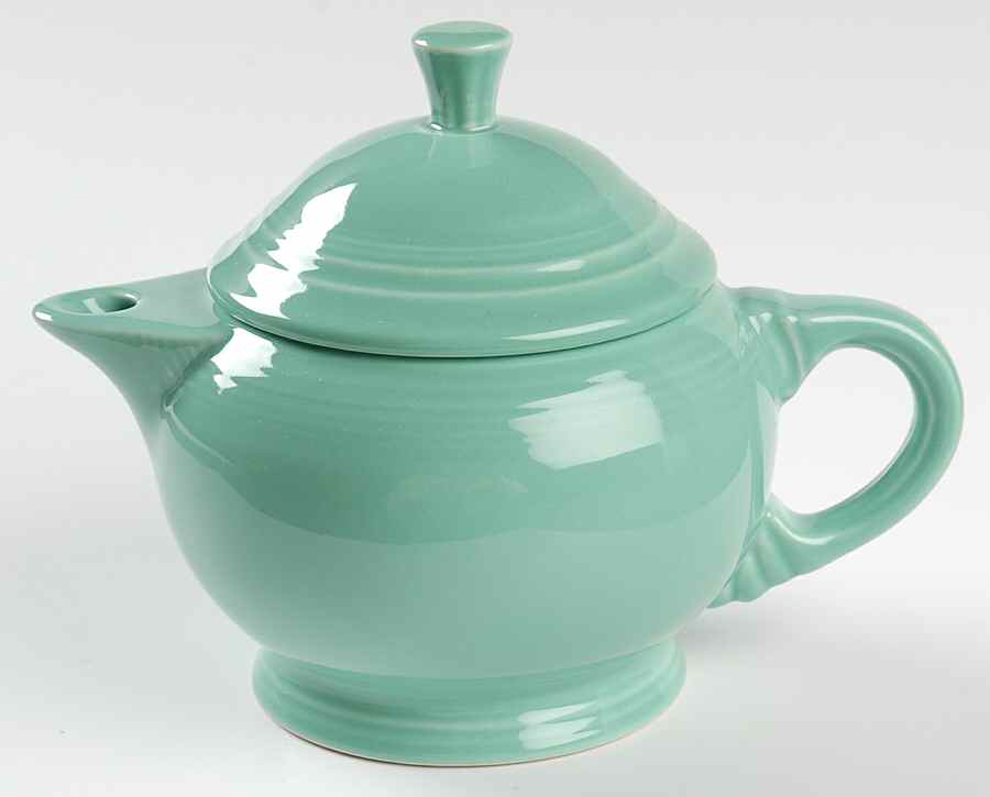 Fiesta Sea Mist Green (Intro 1989) Small Teapot & Lid by Homer Laughlin -1